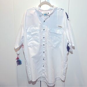 Magellan Outdoors Fishing relax fit  red white and blue  flag design. 2xl